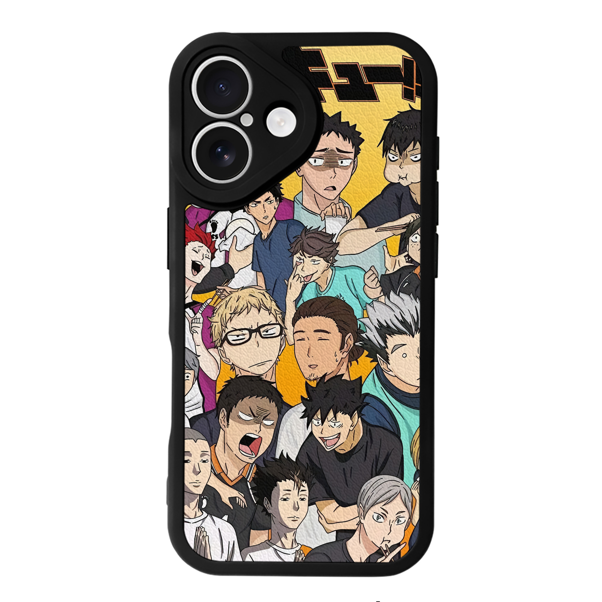 （画像用） ハイキュー!! Haikyu!! 【iPhone 16シリーズ対応】シリコンスマホケース（レザー調） 材質：シリコン
